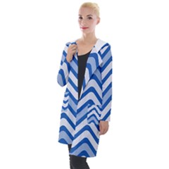 Waves Wavy Lines Hooded Pocket Cardigan by HermanTelo