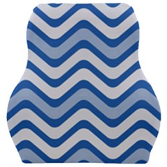 Waves Wavy Lines Car Seat Velour Cushion  by HermanTelo