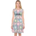 Seamless Pattern Pastels Background Capsleeve Midi Dress View1