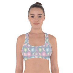 Seamless Pattern Pastels Background Cross Back Sports Bra