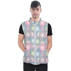 Seamless Pattern Pastels Background Men s Puffer Vest