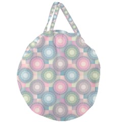 Seamless Pattern Pastels Background Giant Round Zipper Tote