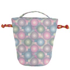 Seamless Pattern Pastels Background Drawstring Bucket Bag