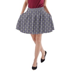 Seamless Pattern Background Fleu A-line Pocket Skirt