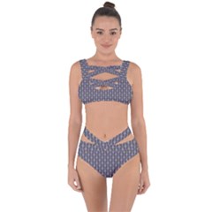 Seamless Pattern Background Fleu Bandaged Up Bikini Set 