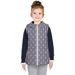 Seamless Pattern Background Fleu Kids  Hooded Puffer Vest by HermanTelo