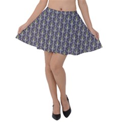 Seamless Pattern Background Fleu Velvet Skater Skirt