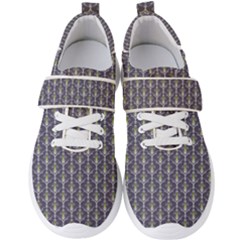 Seamless Pattern Background Fleu Men s Velcro Strap Shoes