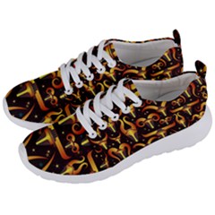 Stylised Horns Black Pattern Men s Lightweight Sports Shoes by HermanTelo