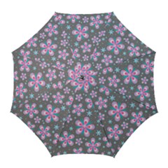 Seamless Pattern Flowers Pink Golf Umbrellas