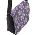 Seamless Pattern Flowers Pink Flap Closure Messenger Bag (L) View2