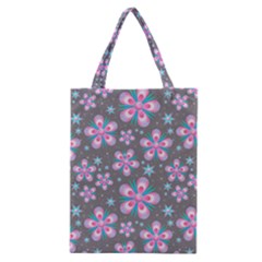 Seamless Pattern Flowers Pink Classic Tote Bag by HermanTelo