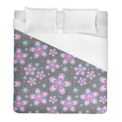 Seamless Pattern Flowers Pink Duvet Cover (full/ Double Size)