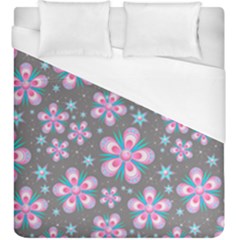 Seamless Pattern Flowers Pink Duvet Cover (king Size)