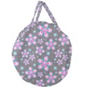 Seamless Pattern Flowers Pink Giant Round Zipper Tote View1