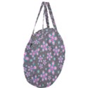 Seamless Pattern Flowers Pink Giant Round Zipper Tote View3