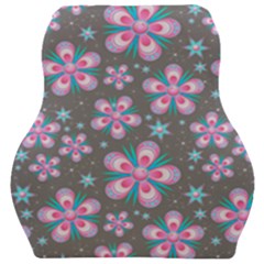 Seamless Pattern Flowers Pink Car Seat Velour Cushion  by HermanTelo