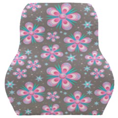 Seamless Pattern Flowers Pink Car Seat Back Cushion  by HermanTelo