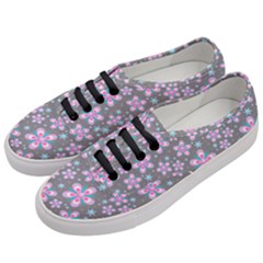 Seamless Pattern Flowers Pink Women s Classic Low Top Sneakers