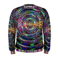 Wave Line Colorful Brush Particles Men s Sweatshirt by HermanTelo