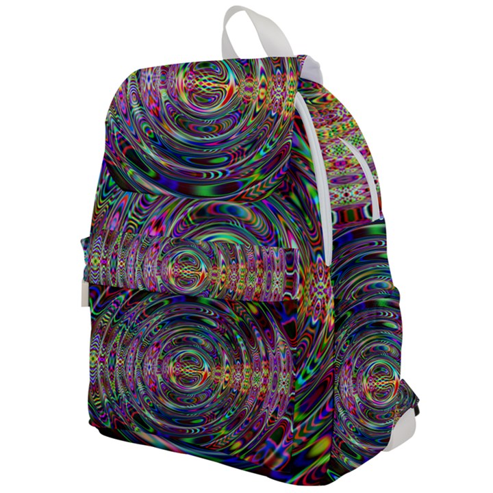 Wave Line Colorful Brush Particles Top Flap Backpack