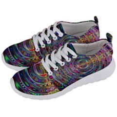 Wave Line Colorful Brush Particles Men s Lightweight Sports Shoes by HermanTelo