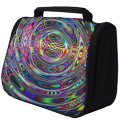 Wave Line Colorful Brush Particles Full Print Travel Pouch (big)