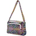 Wave Line Colorful Brush Particles Front Pocket Crossbody Bag View1