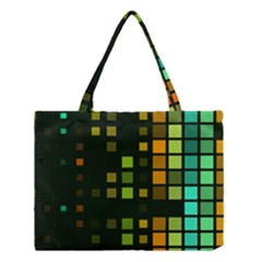 Abstract Plaid Medium Tote Bag