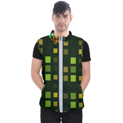 Abstract Plaid Men s Puffer Vest