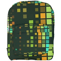 Abstract Plaid Full Print Backpack