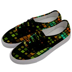 Abstract Plaid Men s Classic Low Top Sneakers