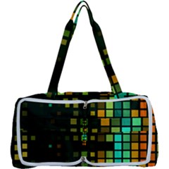 Abstract Plaid Multi Function Bag