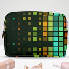 Abstract Plaid Make Up Pouch (medium)