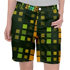 Abstract Plaid Pocket Shorts