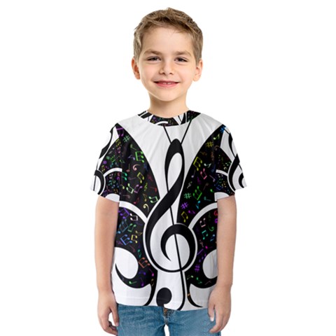 Butterfly Music Animal Audio Bass Kids  Sport Mesh Tee by HermanTelo