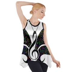 Butterfly Music Animal Audio Bass Side Drop Tank Tunic by HermanTelo