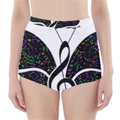 Butterfly Music Animal Audio Bass High-waisted Bikini Bottoms by HermanTelo