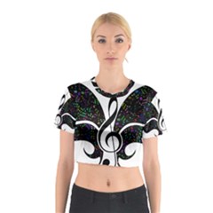 Butterfly Music Animal Audio Bass Cotton Crop Top by HermanTelo