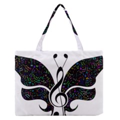 Butterfly Music Animal Audio Bass Zipper Medium Tote Bag by HermanTelo