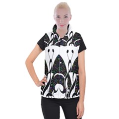 Butterfly Music Animal Audio Bass Women s Button Up Vest