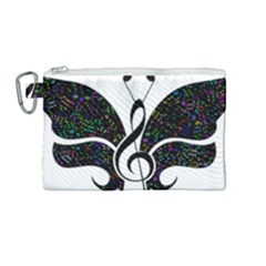 Butterfly Music Animal Audio Bass Canvas Cosmetic Bag (medium) by HermanTelo