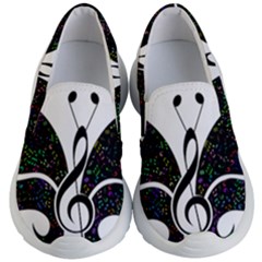 Butterfly Music Animal Audio Bass Kids  Lightweight Slip Ons by HermanTelo