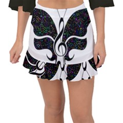 Butterfly Music Animal Audio Bass Fishtail Mini Chiffon Skirt by HermanTelo