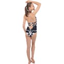 Butterfly Music Animal Audio Bass Halter Front Plunge Swimsuit View2