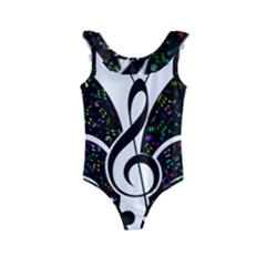 Butterfly Music Animal Audio Bass Kids  Frill Swimsuit