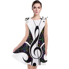 Butterfly Music Animal Audio Bass Tie Up Tunic Dress