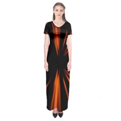 Abstract Light Short Sleeve Maxi Dress by HermanTelo