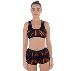 Abstract Light Racerback Boyleg Bikini Set