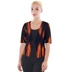 Abstract Light Cropped Button Cardigan by HermanTelo